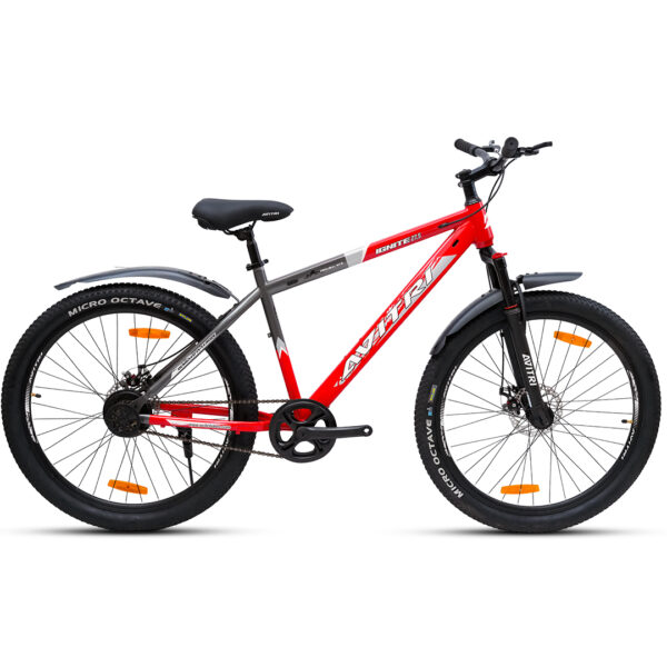 Ignite-27.5 Single Speed Front Suspension Disc Brake Non IBC Red Grey 27.5 Adult-Mountain Cycle