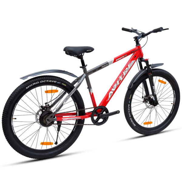 Ignite-27.5 Single Speed Front Suspension Disc Brake Non IBC Red Grey 27.5 Adult-Mountain Cycle - Image 3