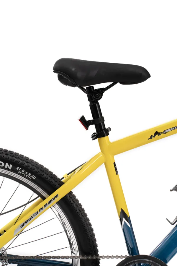 Ignite-27.5 Single Speed Front Suspension Disc Brake Non IBC Yellow Grey 27.5 Adult-Mountain Cycle - Image 6