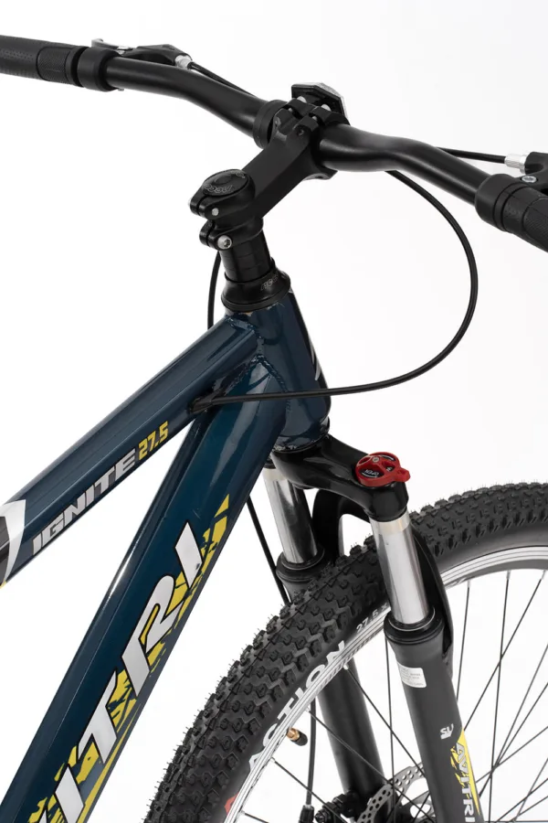 Ignite-27.5 Single Speed Front Suspension Disc Brake Non IBC Yellow Grey 27.5 Adult-Mountain Cycle - Image 10