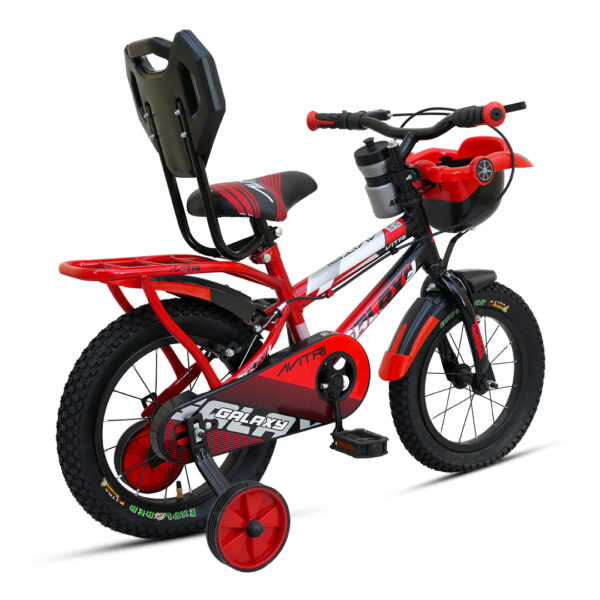 Galaxy-16 Single Speed V Brake  Kids-Recreation Cycle-Red Black - Image 2
