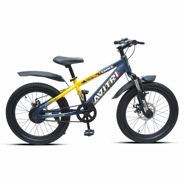 Comet-24 Single Speed Front Suspension Disc Brake Non IBC Yellow Silver 24 Kids-Mountain Cycle