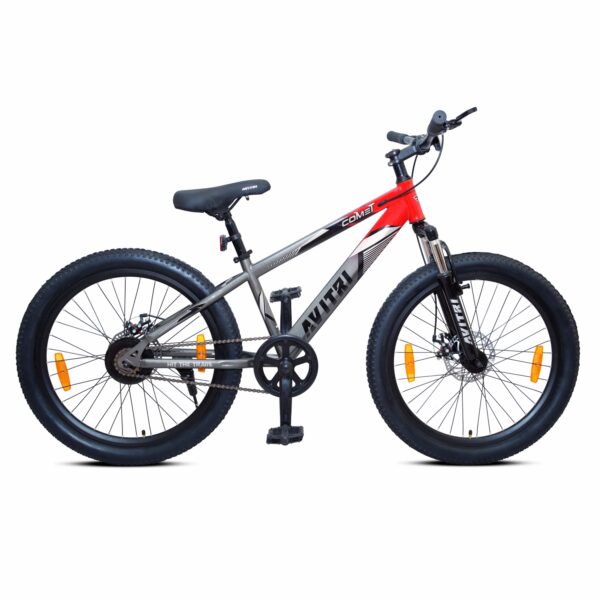 Comet-26 Single Speed Front Suspension Disc Brake Non IBC Red Grey 26 Kids-Mountain Cycle