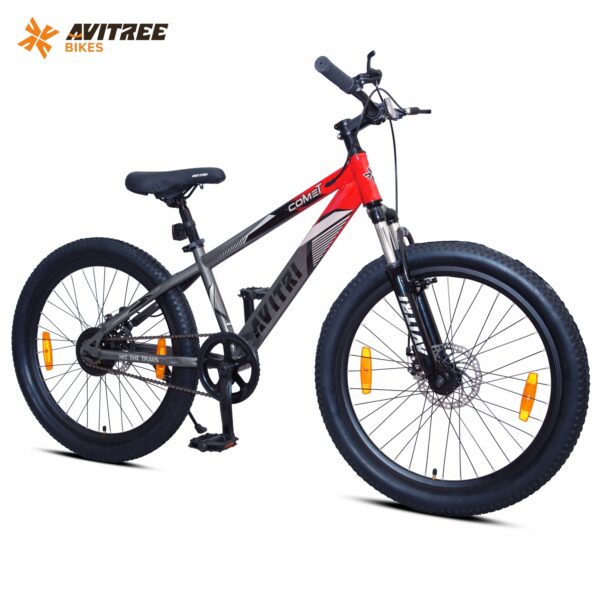 Comet-26 Single Speed Front Suspension Disc Brake Non IBC Red Grey 26 Kids-Mountain Cycle - Image 2