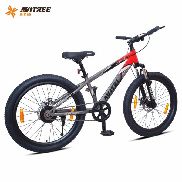 Comet-26 Single Speed Front Suspension Disc Brake Non IBC Red Grey 26 Kids-Mountain Cycle - Image 3