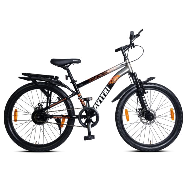 WildFlame-26 Single Speed Front Suspension Disc Brake IBC Grey Black 26 Kids-Mountain Cycle