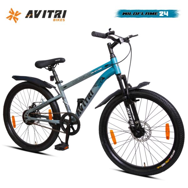 Wildflame 20 Single Speed Front Suspenssion Disc Brake IBC Blue Black 20 Kids-Mountain Cycle - Image 3