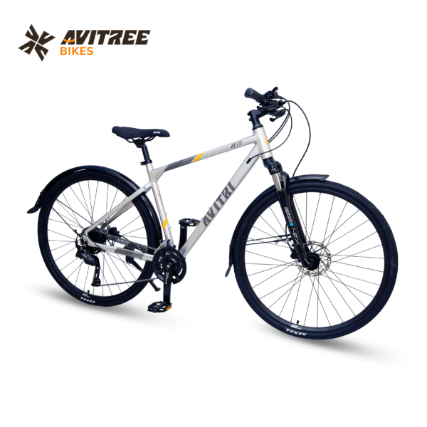 EV77-700C Single Speed Front Suspension Disc Brake Non IBC Silver 700 Adult-Hybrid Cycle - Image 3